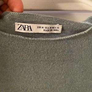 Zara boat neck sweater in bluish grey
